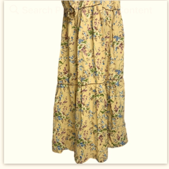 1970's Jody T Vintage Maxi Dress 7 Cottagecore Prairie Hippie Granny - Picture 6 of 12